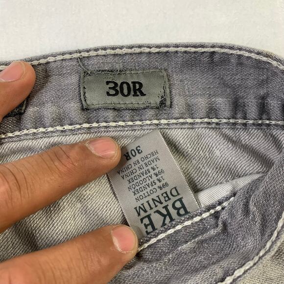 BKE Mens Carter Gray Cotton Jeans Size 30x31 Jeans Style# ABM20031 - Picture 7 of 9